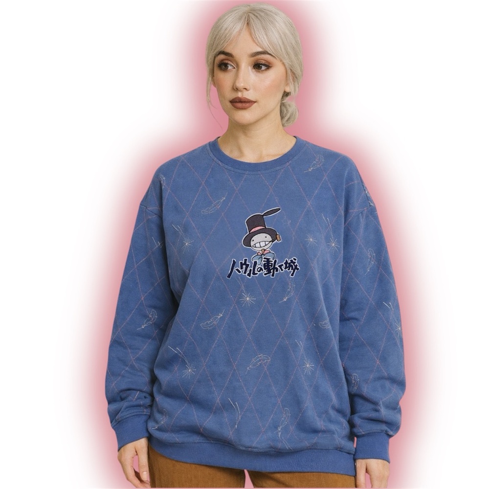 Studio Ghibli Howl's Moving Castle Turnip Head Quilted Crewneck